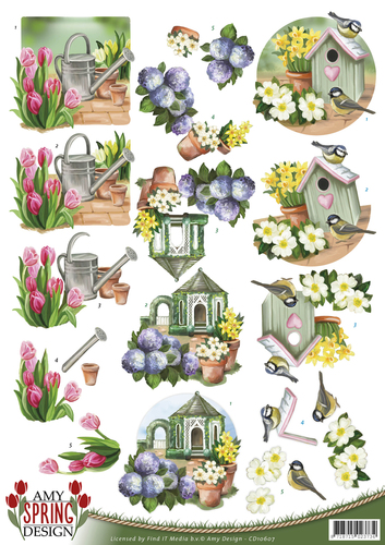 Garden - Spring 3D-Knipvel Amy Design