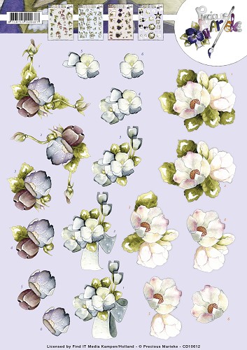 Nr. 8 Bloemen 3D-Knipvel Precious Marieke Nr. 8 Bloemen 3D-Knipvel Precious Marieke