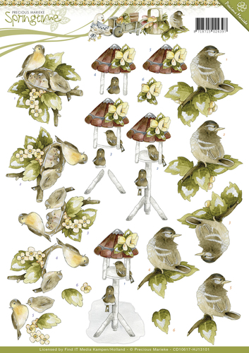 Young Birds Springtime 3D-Knipvel Precious Marieke Young Birds Springtime 3D-Knipvel Precious Marieke