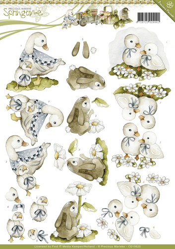 Animals Springtime 3D-Knipvel Precious Marieke Animals Springtime 3D-Knipvel Precious Marieke