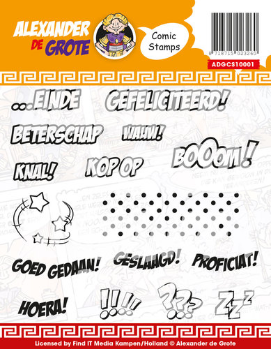 Comic Cards - Alexander de Grote - Clear Stamp Comic Cards - Alexander de Grote - Clear Stamp