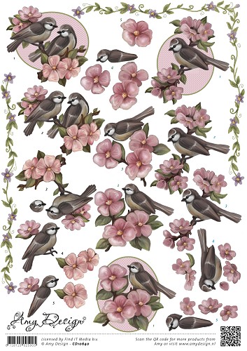 Vogeltjes 3D-Knipvel Amy Design Vogeltjes 3D-Knipvel Amy Design