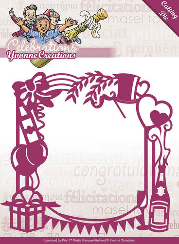 Party Frame - Celebrations - Snijmal - Yvonne Creations Party Frame - Celebrations - Snijmal - Yvonne Creations