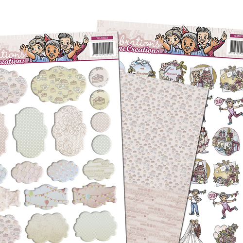 Set Minis & Labels Celebrations 3D-Knipvel Yvonne Creations Set Minis & Labels Celebrations 3D-Knipvel Yvonne Creations