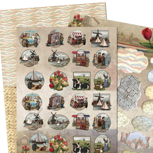 3D SET - Amy Design - Oud Hollands - Minis & Labels 3D SET - Amy Design - Oud Hollands - Minis & Labels