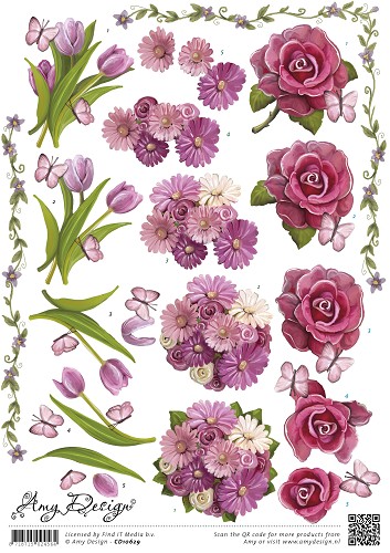 Flowers 3D-Knipvel Amy Design