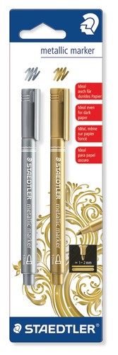 Metallic marker - blister goud en zilver Metallic marker - blister goud en zilver