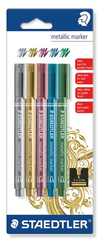 Metallic marker - blister 5 kleuren Metallic marker - blister 5 kleuren