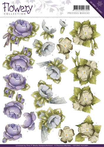 Floral Corner Flowery 3D-Knipvel Precious Marieke Floral Corner Flowery 3D-Knipvel Precious Marieke