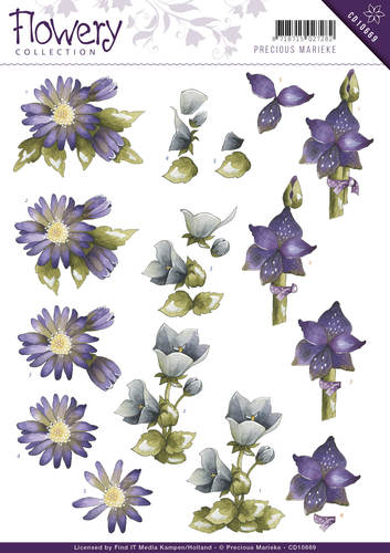 3D Knipvel - Precious Marieke - Flowery - Mixed flowers 3D Knipvel - Precious Marieke - Flowery - Mixed flowers