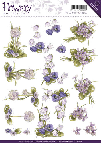 Field Flowers Flowery 3D-Knipvel Precious Marieke Field Flowers Flowery 3D-Knipvel Precious Marieke