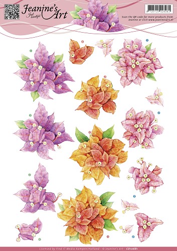 Bougainvillea Bloemen 3D-Knipvel Jeanine's Art Bougainvillea Bloemen 3D-Knipvel Jeanine's Art