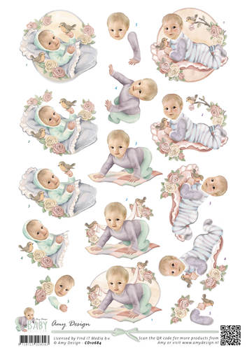 Vintage Baby - Baby Collection 3D-Knipvel Amy Design Vintage Baby - Baby Collection 3D-Knipvel Amy Design