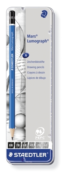 Mars Lumograph potlood - set 6 st Mars Lumograph potlood - set 6 st