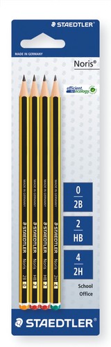 Noris potlood - blister 2 x HB, 1 x 2B, 1 x 2H Noris potlood - blister 2 x HB, 1 x 2B, 1 x 2H