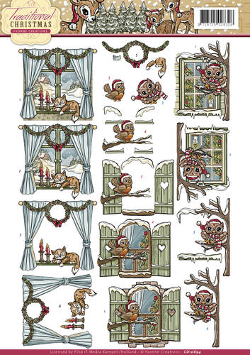 Raampjes - Traditional Christmas 3D-Knipvel Yvonne Creations