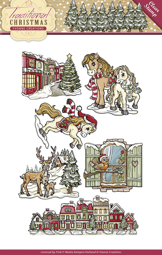 Traditional Christmas - Clear Stamp - Yvonne Creations Traditional Christmas - Clear Stamp - Yvonne Creations