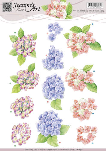 Hortensias 3D-Knipvel Jeanines Art Hortensias 3D-Knipvel Jeanines Art
