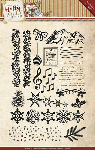 Holly Jolly - Clear Stamp - Yvonne Creations