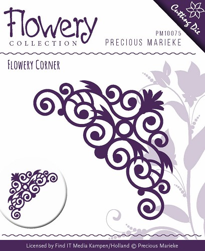 Die - Precious Marieke - Flowery - Swirl Corner Die - Precious Marieke - Flowery - Swirl Corner