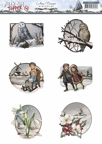 Nr. 1 Topper - Wintertide 3D-Push-Out Amy Design Nr. 1 Topper - Wintertide 3D-Push-Out Amy Design