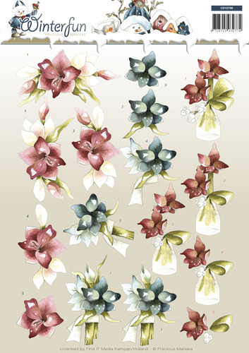 Winterflower Winter Wonderland 3D-Knipvel Precious Marieke Winterflower Winter Wonderland 3D-Knipvel Precious Marieke
