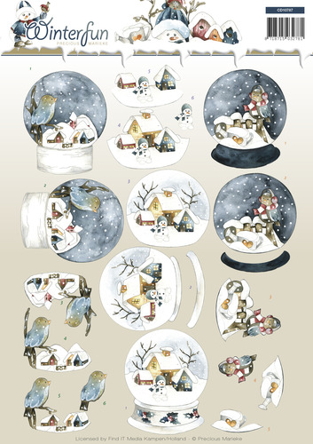 Globe Landscape Winter Wonderland 3D-Knipvel Precious Marieke Globe Landscape Winter Wonderland 3D-Knipvel Precious Marieke