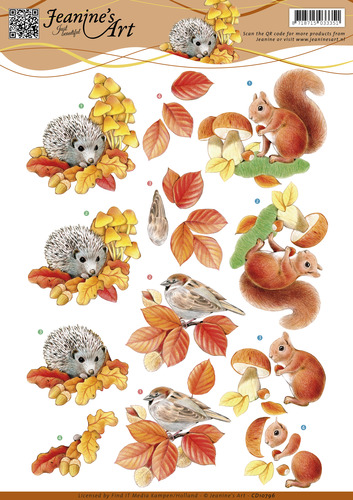 Herfst Dieren 3D-Knipvel Jeanine's Art Herfst Dieren 3D-Knipvel Jeanine's Art