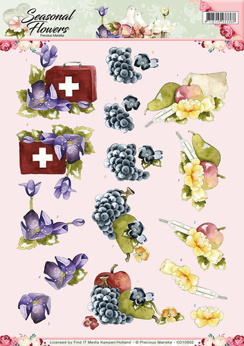 Beterschap Seasonal Flowers 3D-Knipvel Precious Marieke Beterschap Seasonal Flowers 3D-Knipvel Precious Marieke
