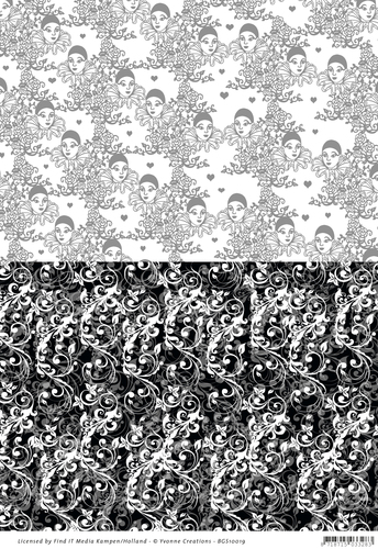 Backgroundsheets - Yvonne Creations - Pretty Pierrot Backgroundsheets - Yvonne Creations - Pretty Pierrot