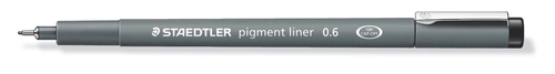 pigment fineliner 0,6 mm zwart