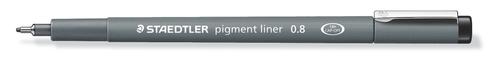 pigment fineliner 0,8 mm zwart