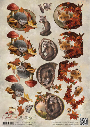 Herfst Dieren 3D-Knipvel Amy Design