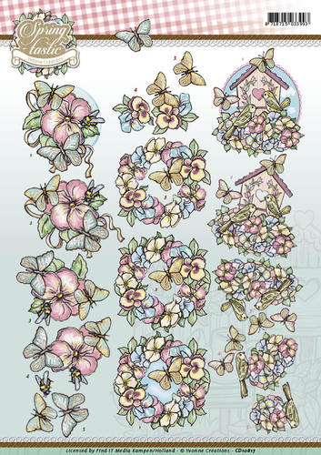 Butterflies Spring-tastic 3D-Knipvel Yvonne Creations