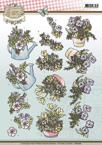 Spring Flowers Spring-tastic 3D-Knipvel Yvonne Creations