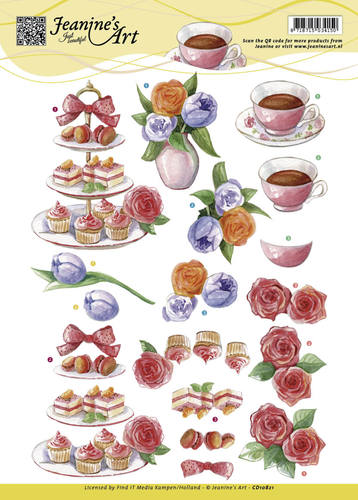 Nr. 3 High Tea 3D-Knipvel Jeanine's Art