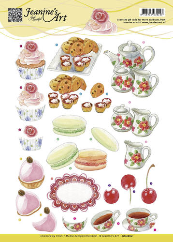 Nr. 2 High Tea 3D-Knipvel Jeanine's Art Nr. 2 High Tea 3D-Knipvel Jeanine's Art