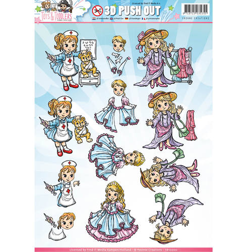 Nr. 3 Tots and Toddlers 3D-Uitdrukvel Push-Out Yvonne Creations Nr. 3 Tots and Toddlers 3D-Uitdrukvel Push-Out Yvonne Creations