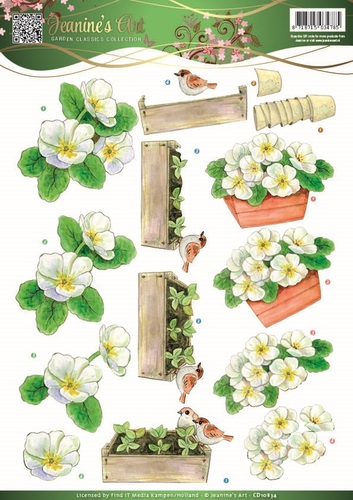White Flowers Garden Classics 3D-Knipvel Jeanine's Art White Flowers Garden Classics 3D-Knipvel Jeanine's Art