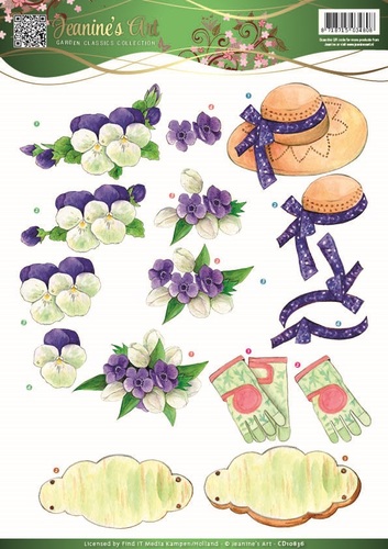 Purple Flowers Garden Classics 3D-Knipvel Jeanine's Art Purple Flowers Garden Classics 3D-Knipvel Jeanine's Art