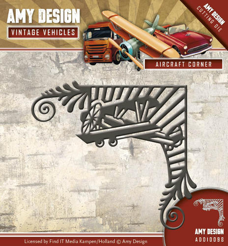 Die - Amy Design - Vintage Vehicles - Aircraft Corner Die - Amy Design - Vintage Vehicles - Aircraft Corner