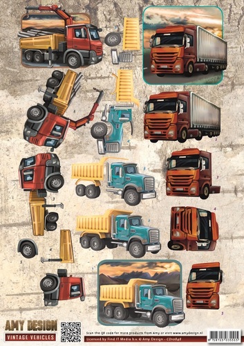 Trucks - Vintage Vehicles 3D-Knipvel Amy Design Trucks - Vintage Vehicles 3D-Knipvel Amy Design