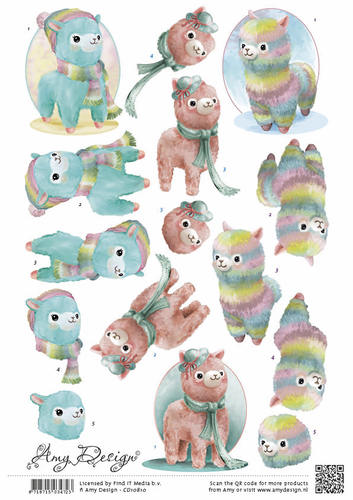 Alpacas 3D-Knipvel Amy Design Alpacas 3D-Knipvel Amy Design