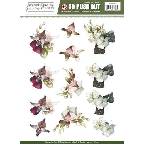 Nr. 1 Fantastic Flowers 3D-Uitdrukvel Push-Out Precious Marieke Nr. 1 Fantastic Flowers 3D-Uitdrukvel Push-Out Precious Marieke