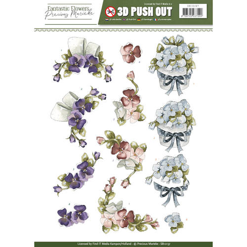 Nr. 3 Fantastic Flowers 3D-Uitdrukvel Push-Out Precious Marieke Nr. 3 Fantastic Flowers 3D-Uitdrukvel Push-Out Precious Marieke