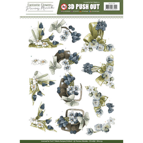 Nr. 5 Fantastic Flowers 3D-Uitdrukvel Push-Out Precious Marieke Nr. 5 Fantastic Flowers 3D-Uitdrukvel Push-Out Precious Marieke