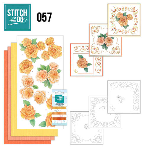 Stitch and Do 57 - Oranje rozen Stitch and Do 57 - Oranje rozen