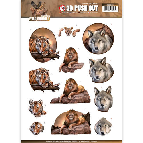 Nr. 1 Wild Animals 3D-Push-Out Amy Design Nr. 1 Wild Animals 3D-Push-Out Amy Design