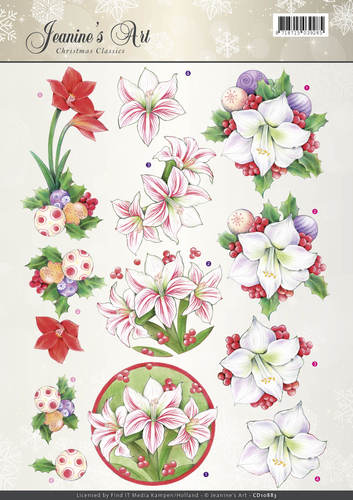 Amaryllis Christmas Classics 3D-Knipvel Jeanine's Art Amaryllis Christmas Classics 3D-Knipvel Jeanine's Art