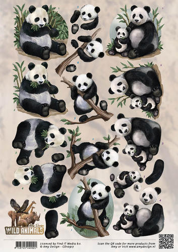 Pandas- Wild Animals 3D-Knipvel Amy Design Pandas- Wild Animals 3D-Knipvel Amy Design